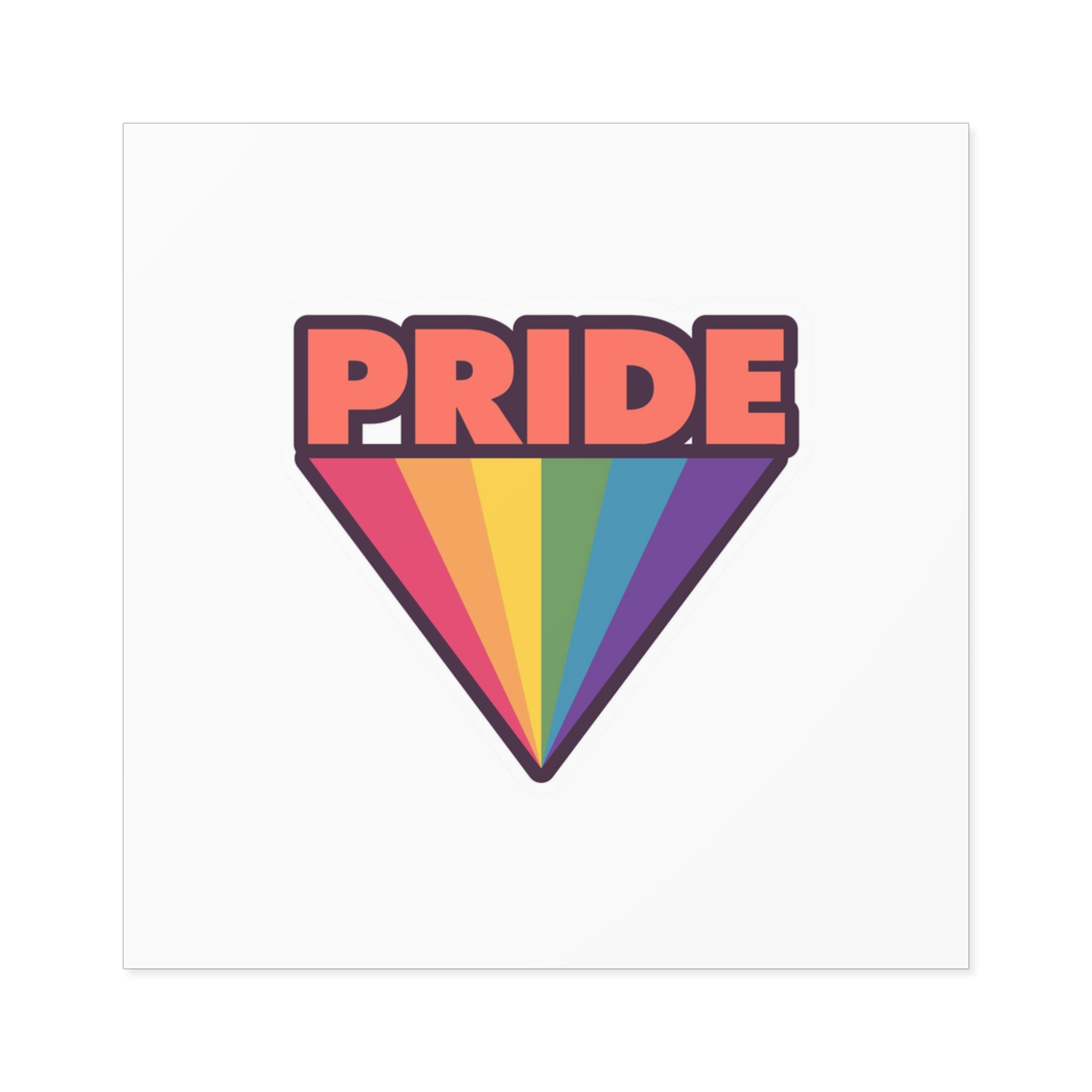 Pride With Rainbow1 Laminate Stickers Square - Image 17