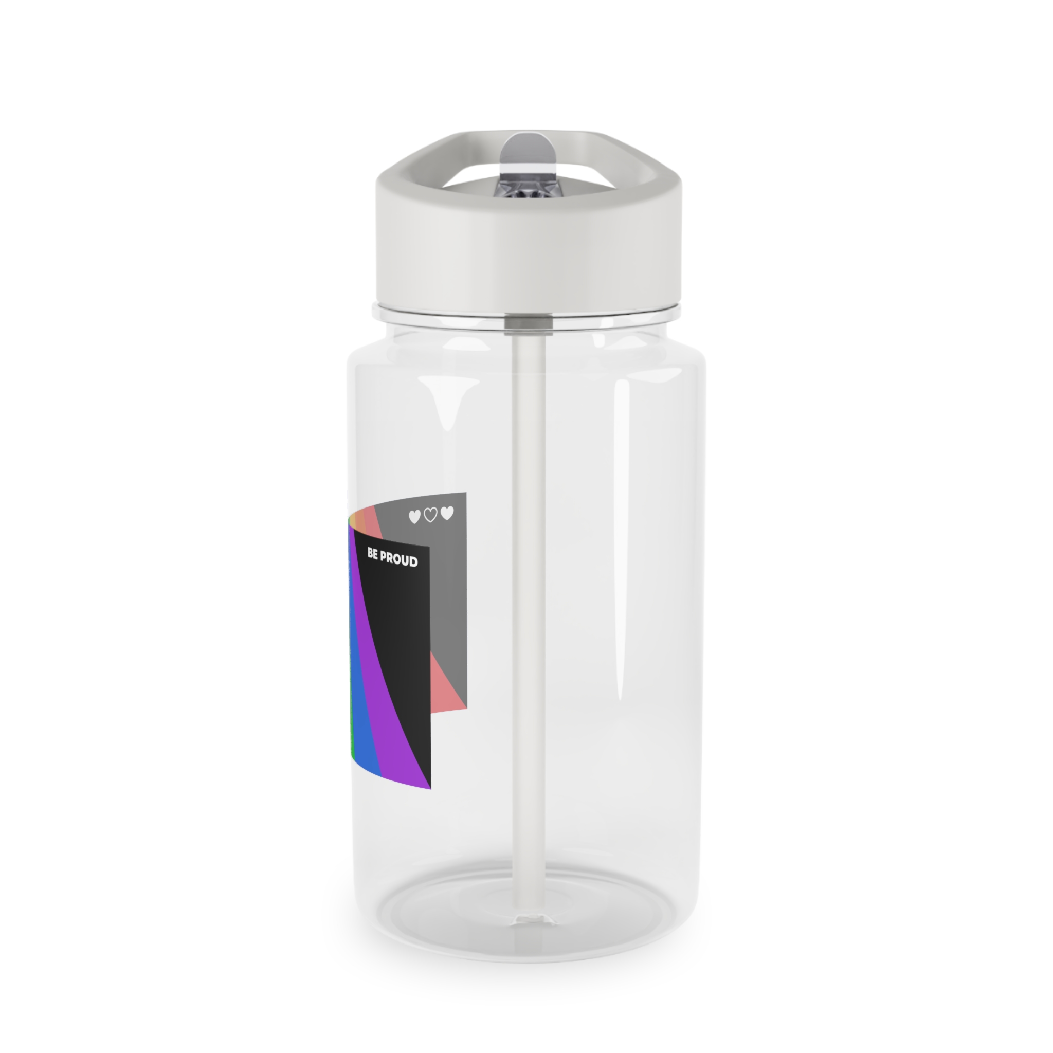 Modern Colorful Pride Zoom Background Tritan Water Bottle - Image 3