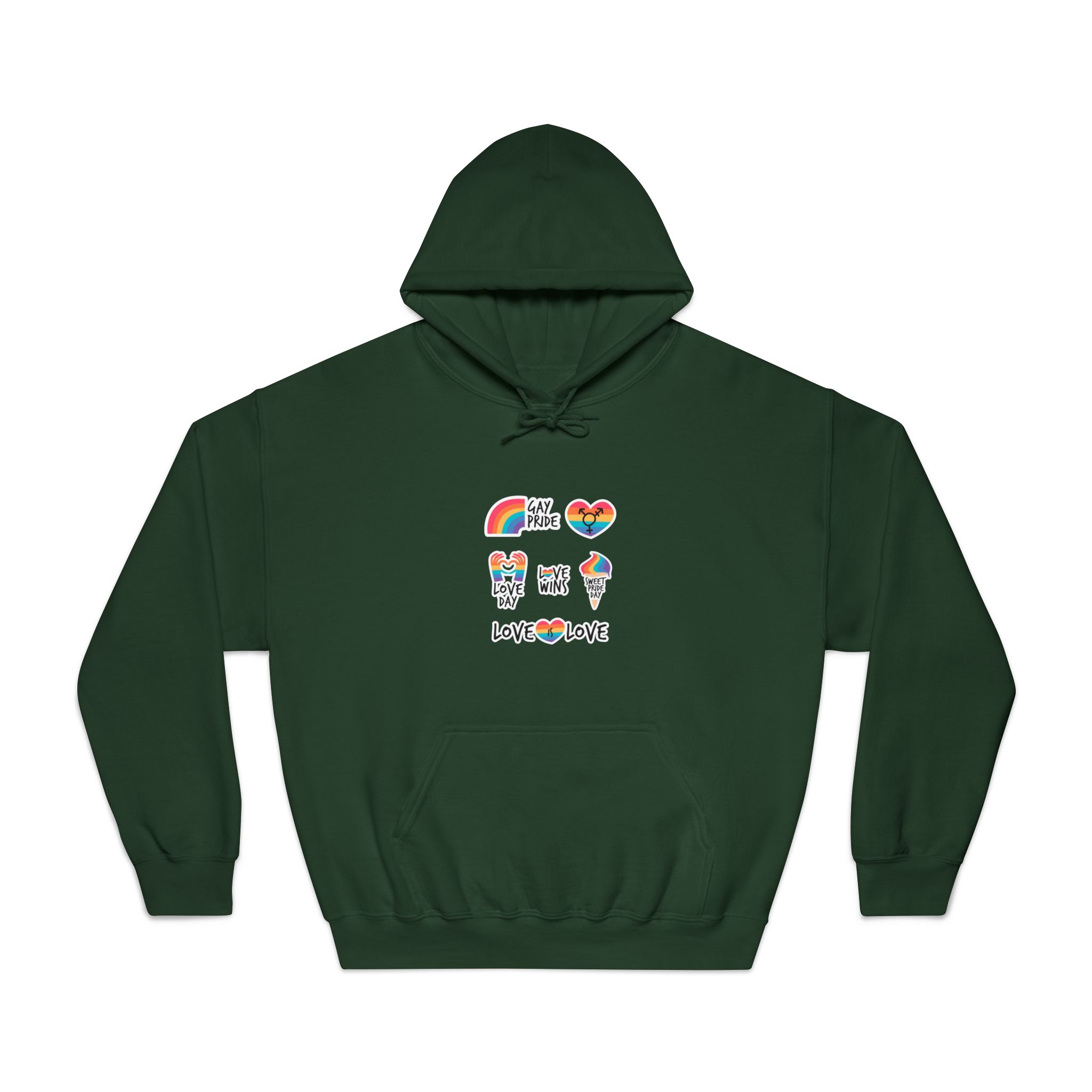 Pride Day Label Pack Theme Unisex Dryblend Hooded Sweatshirt - Image 21