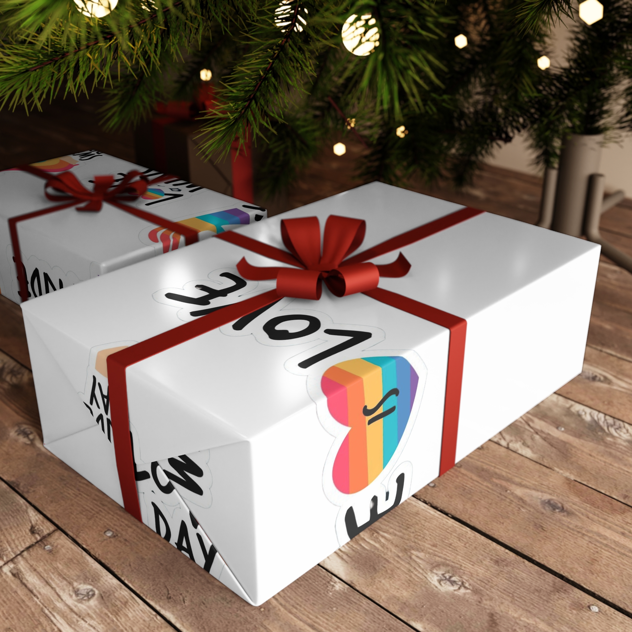 Pride Day Label Pack Theme Gift Wrapping Paper Sheets 1pc - Image 3