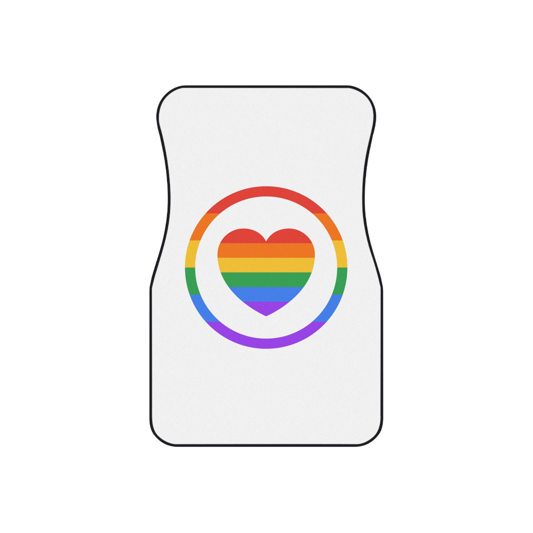 Lgbt Pride Month June Lesbian Gay Bisexual Transgender Lgbtq Flag Rainbow Vector (1) Car Mats Set Of 4 - Image 2