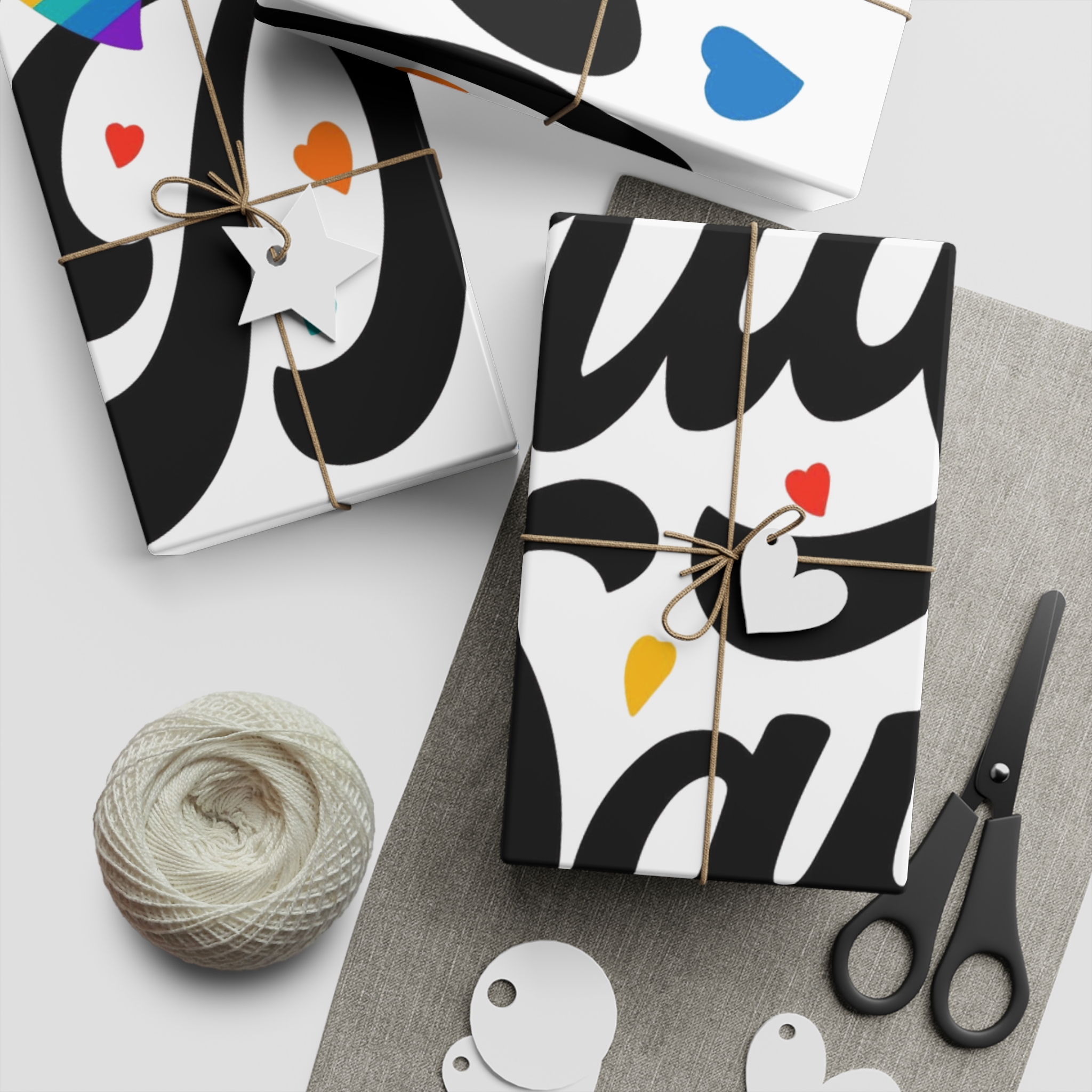 Hand Drawn Pride Day Lettering Gift Wrapping Paper Sheets 1pc - Image 5