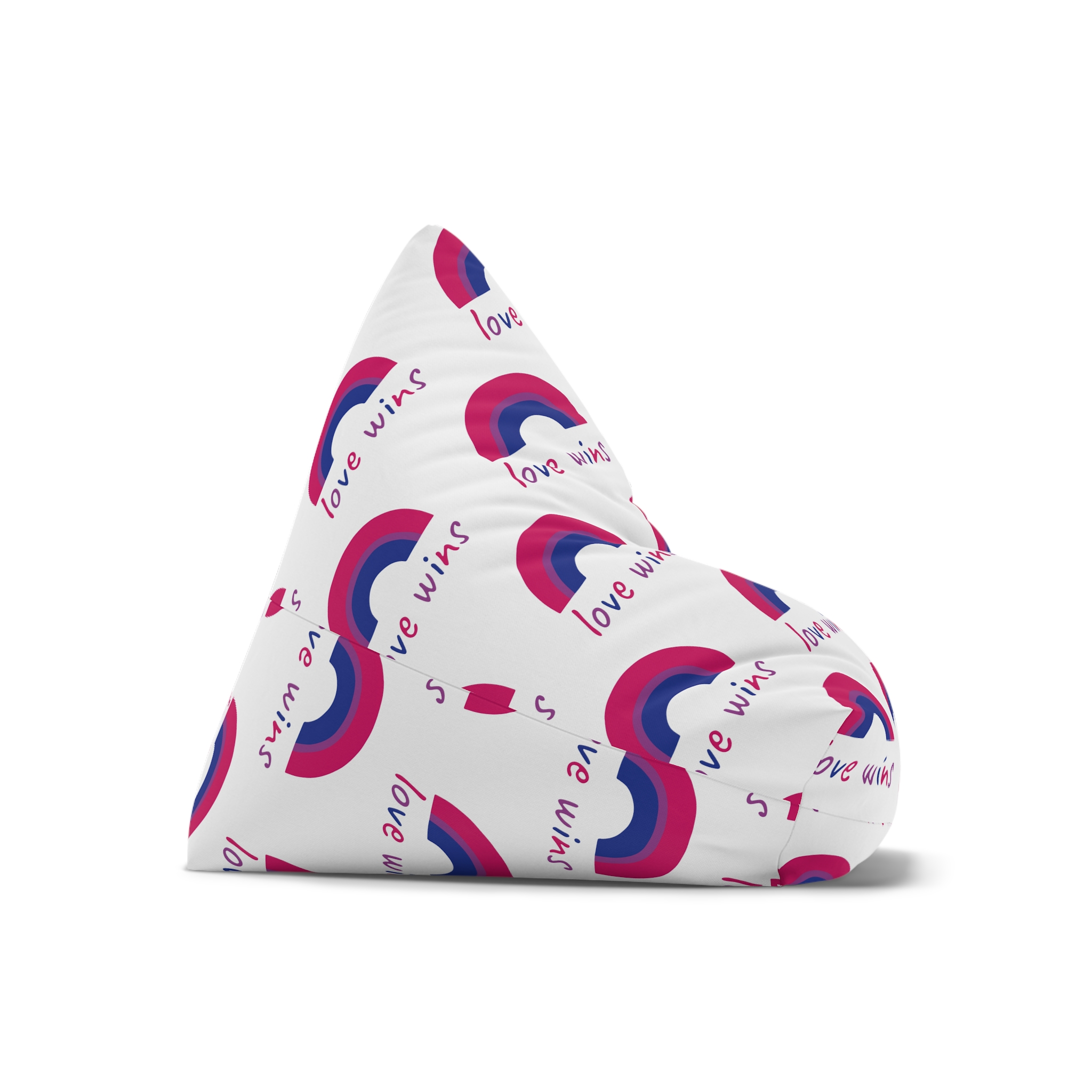Colorful Rainbow Shape Bisexual Pride Flag Happy Pride Day Lgbtqia Community Pride Month Vector Hand Drawn Doodle Posters Stickers Logo Cards Bean Bag Chair Cover - Image 7