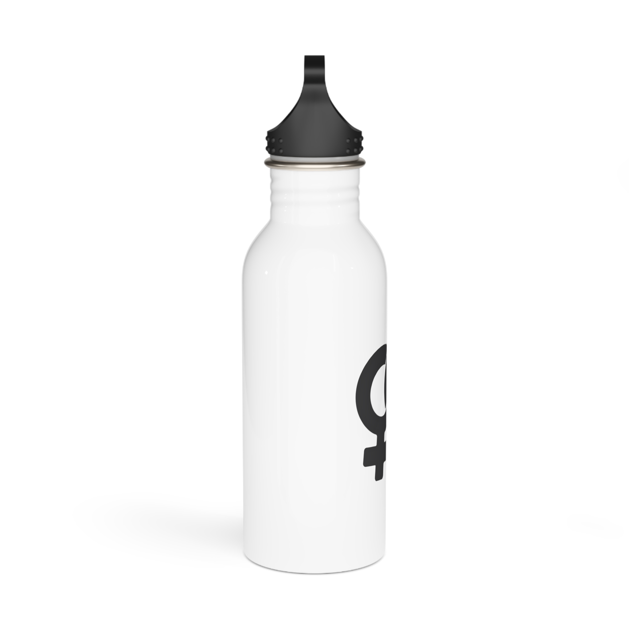 Silhouette Female Homosexual Venus Symbol Gender Pictogram Vector Illustration Stainless Steel Water Bottle - Image 2