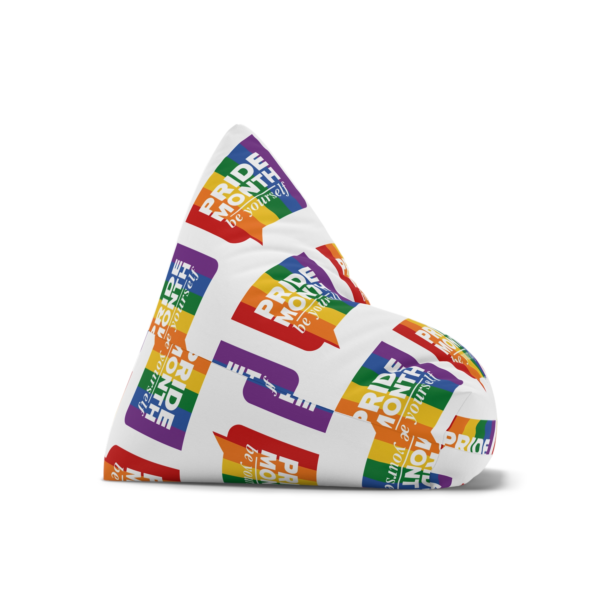 Lgbt Pride Month June Lgbt Flag Rainbow Flag Love Concept Vector Illustration Poster (1) Bean Bag Chair Cover - Image 7