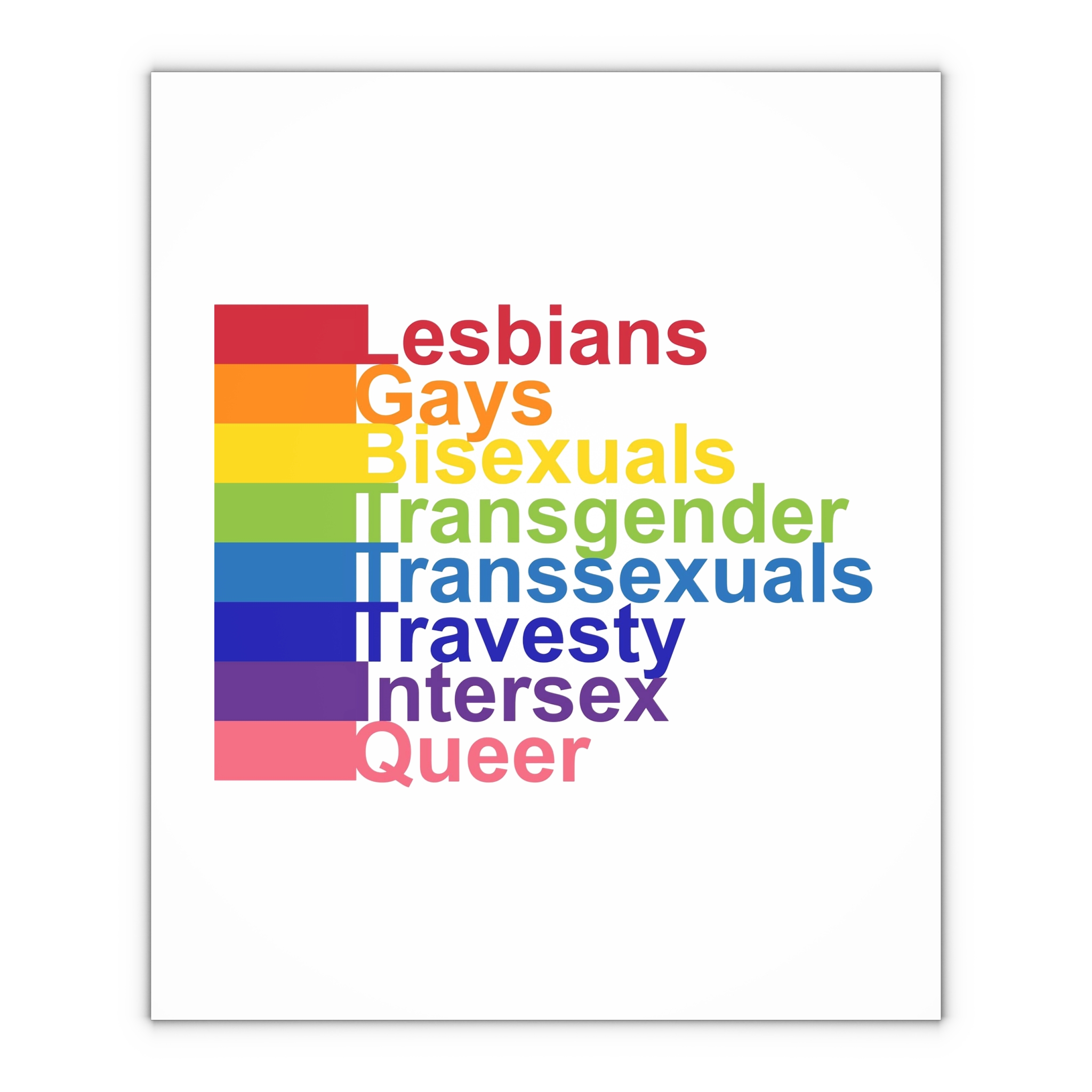Lgbt Concept Motivating Phrase Colors Rainbow Decoding Abbreviations Lgbt Lesbian Gay Bisexual Transgender Transsexual Travesty Intersex Queer Gift Wrapping Paper Sheets 1pc - Image 4