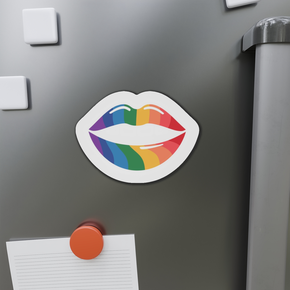 Rainbow Lips Illustration Die Cut Magnets - Image 14