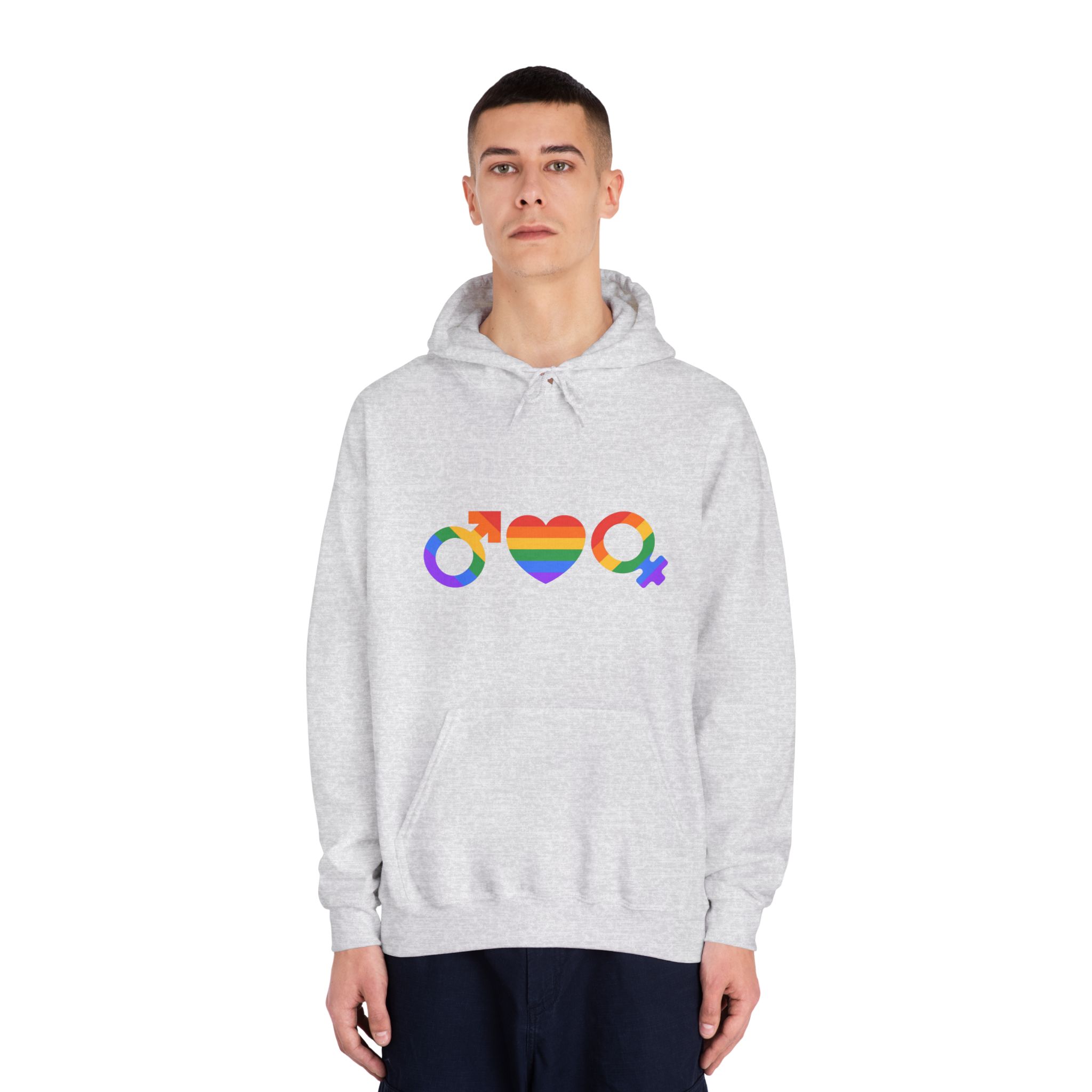 Lgbt Pride Month June Lesbian Gay Bisexual Transgender Lgbtq Flag Rainbow Vector(2) Unisex Dryblend Hooded Sweatshirt - Image 7
