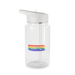 Lgbtq Rainbow Flag Pride Month June Colorful Brush Stroke Lgbtq Flag Vector Illustration Tritan Water Bottle