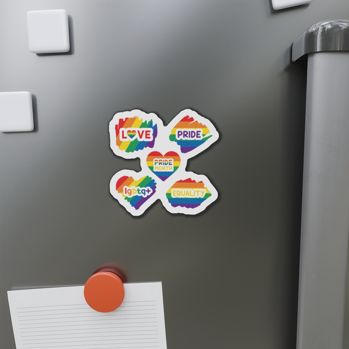 Pride Month Stickers Rainbow Lgbtq Flag Love Equality Die Cut Magnets - Image 8