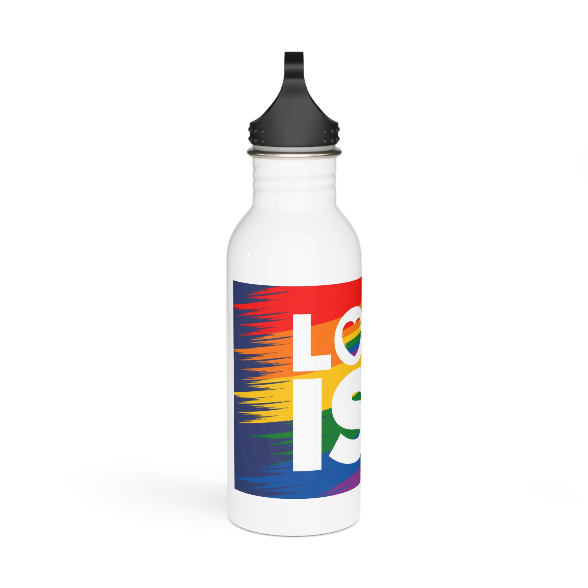 Lgbt Pride Month June Lesbian Gay Bisexual Transgender Lgbt Rainbow Flag Vector Illustration Stainless Steel Water Bottle - Image 2