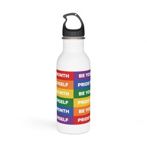 Lesbian Pride Design 33F9F4 Stainless Steel Water Bottle