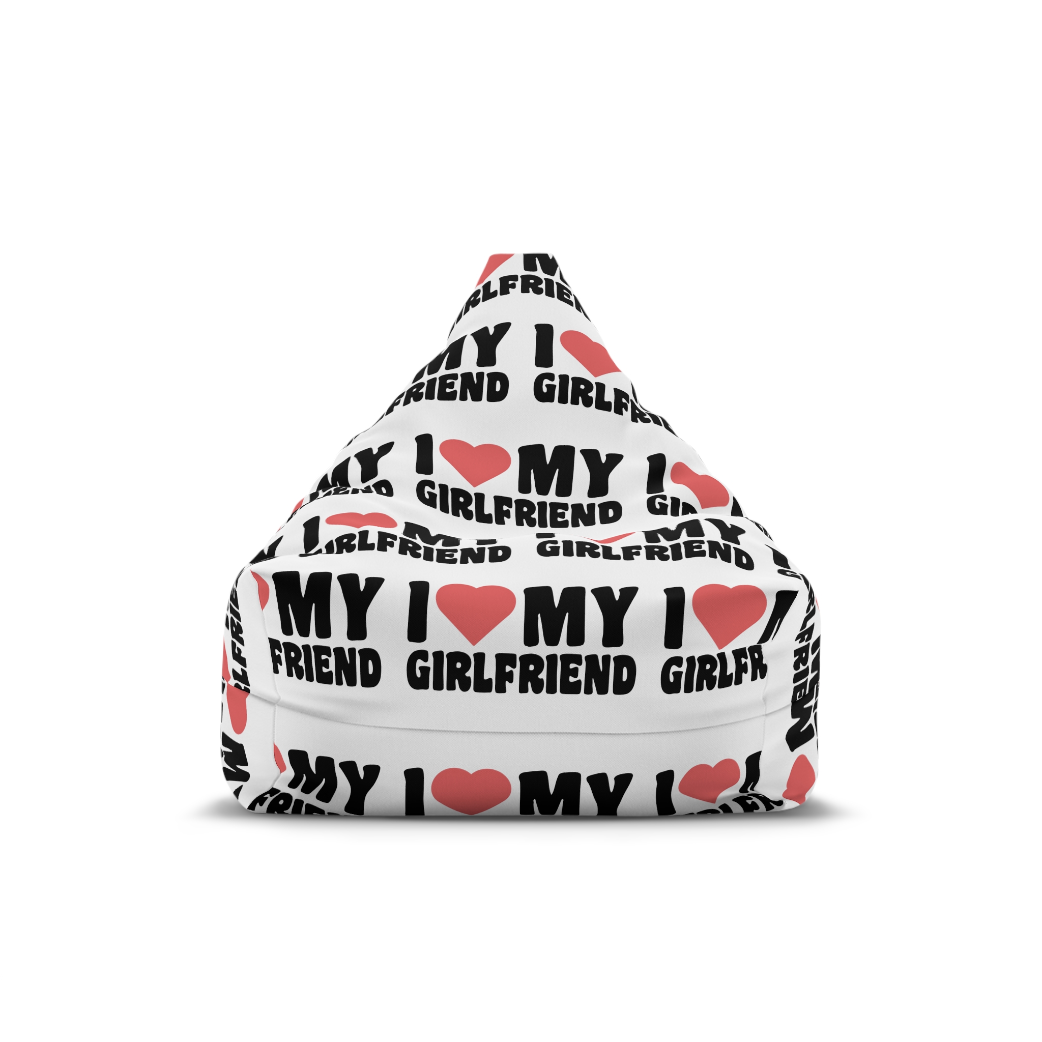 I Love My Girlfriend Iheart My Girlfriend (1) Bean Bag Chair Cover