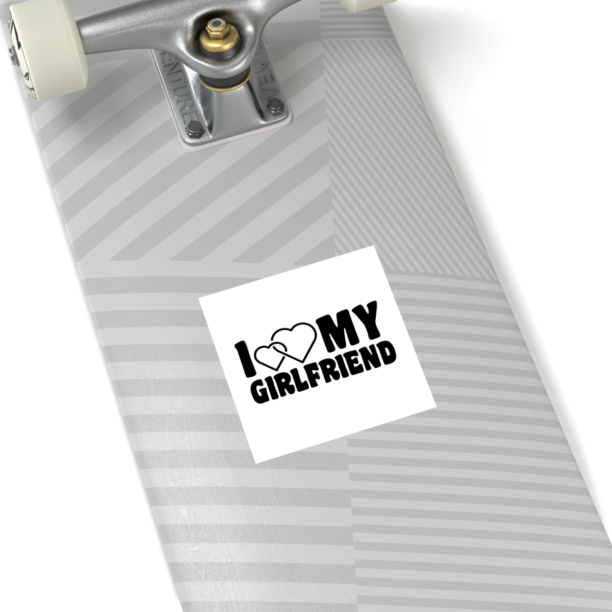 I Love My Girlfriend Iheart My Girlfriend Laminate Stickers Square - Image 24