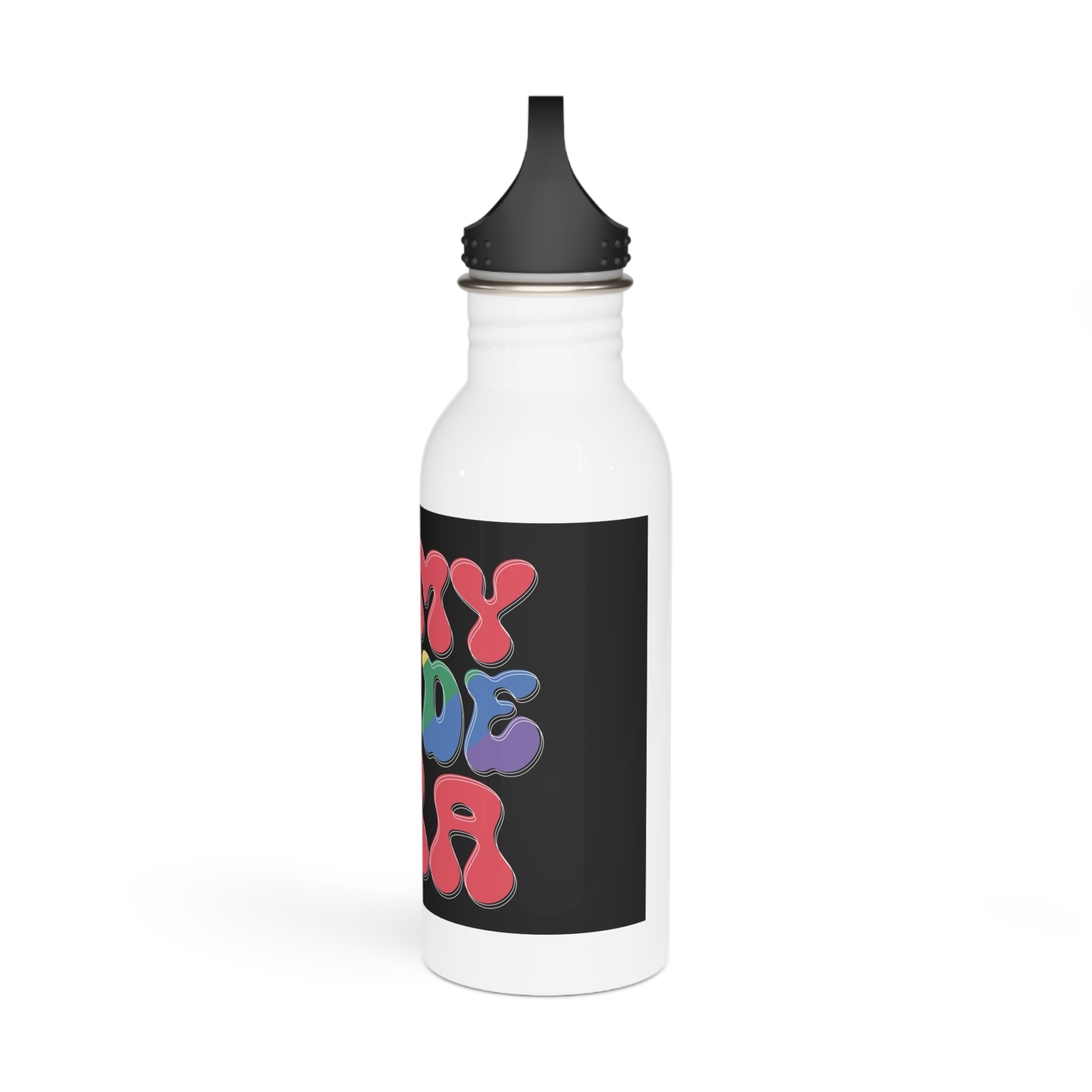 Word I My Rainbow Stainless Steel Water Bottle - Image 4