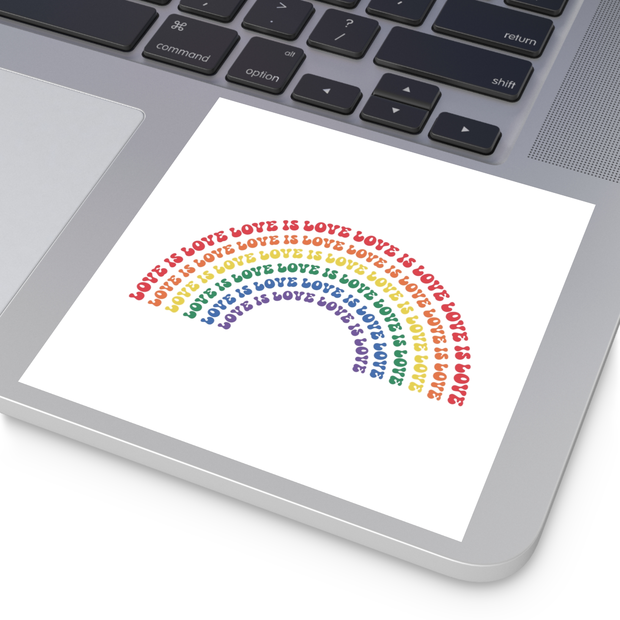 Pride Lgbtq Gay Typography Vector Tshirt Design(1) Laminate Stickers Square - Image 35