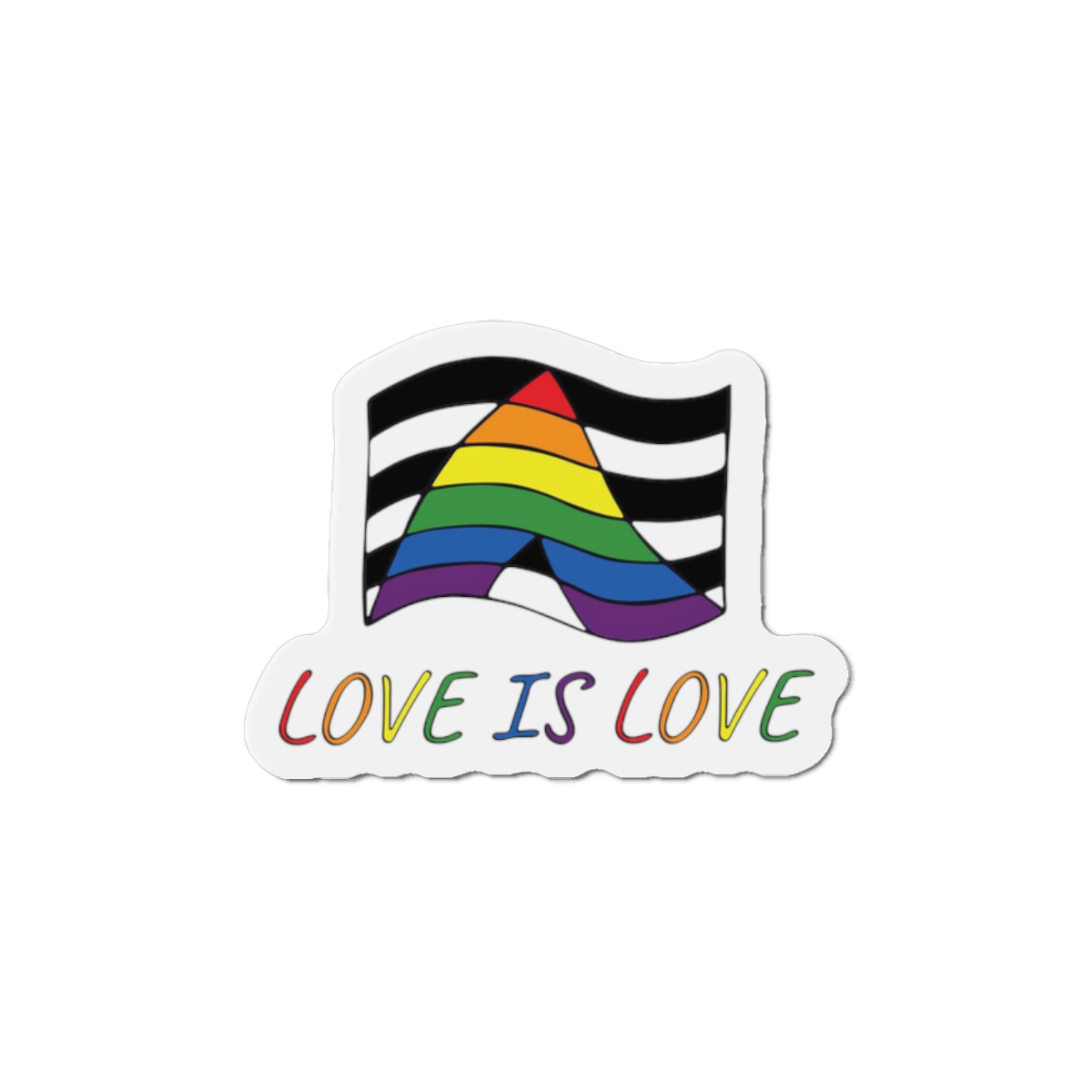 Colorful Straight Ally Pride Flag Happy Pride Day Lgbtq Community Pride Month Vector Hand Drawn Doodle Posters Stickers Logo Cards Die Cut Magnets