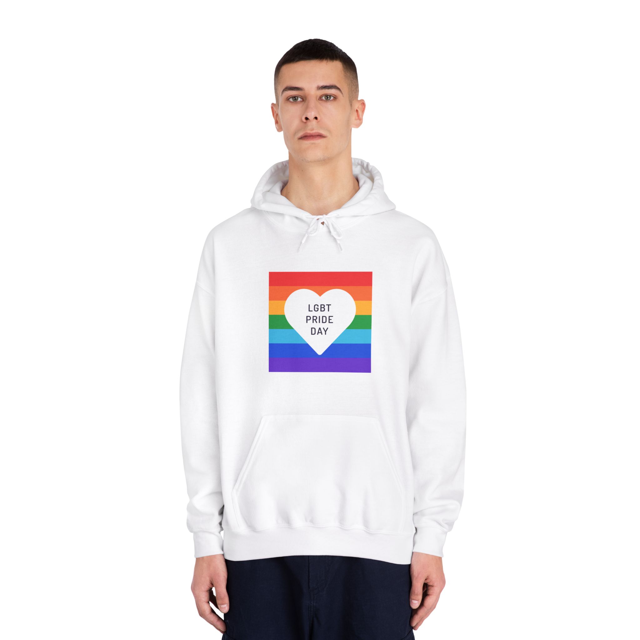 Pride Day 1 Unisex Dryblend Hooded Sweatshirt - Image 3