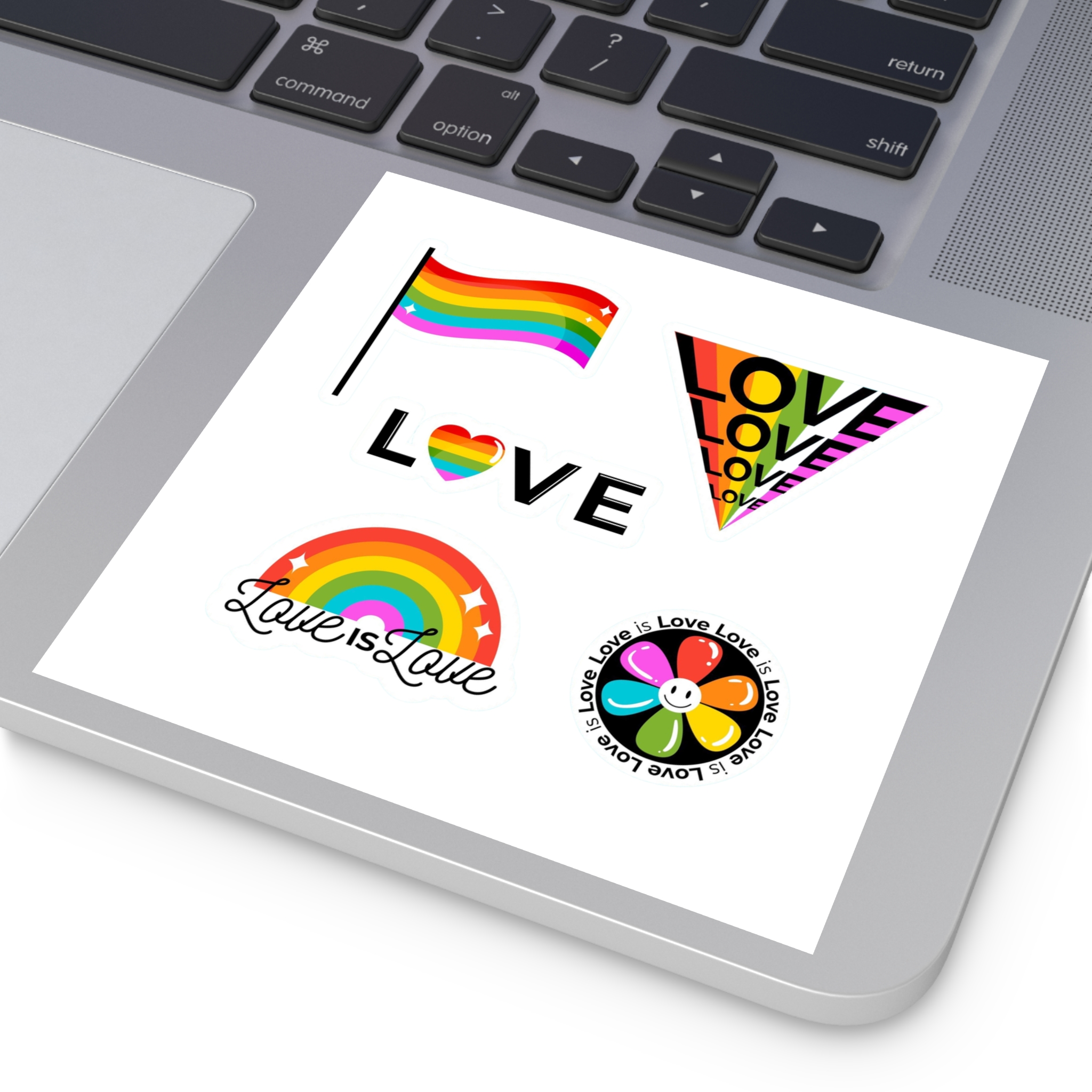 Pride Day Badges With Flag Laminate Stickers Square - Image 35