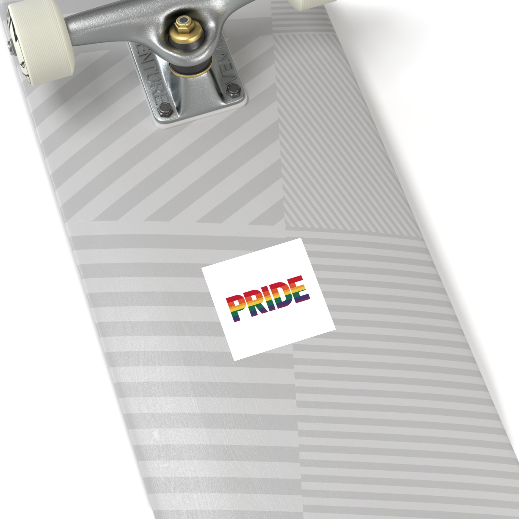 Rainbow Colored Text That Says Rainbow Middle Laminate Stickers Square - Image 16