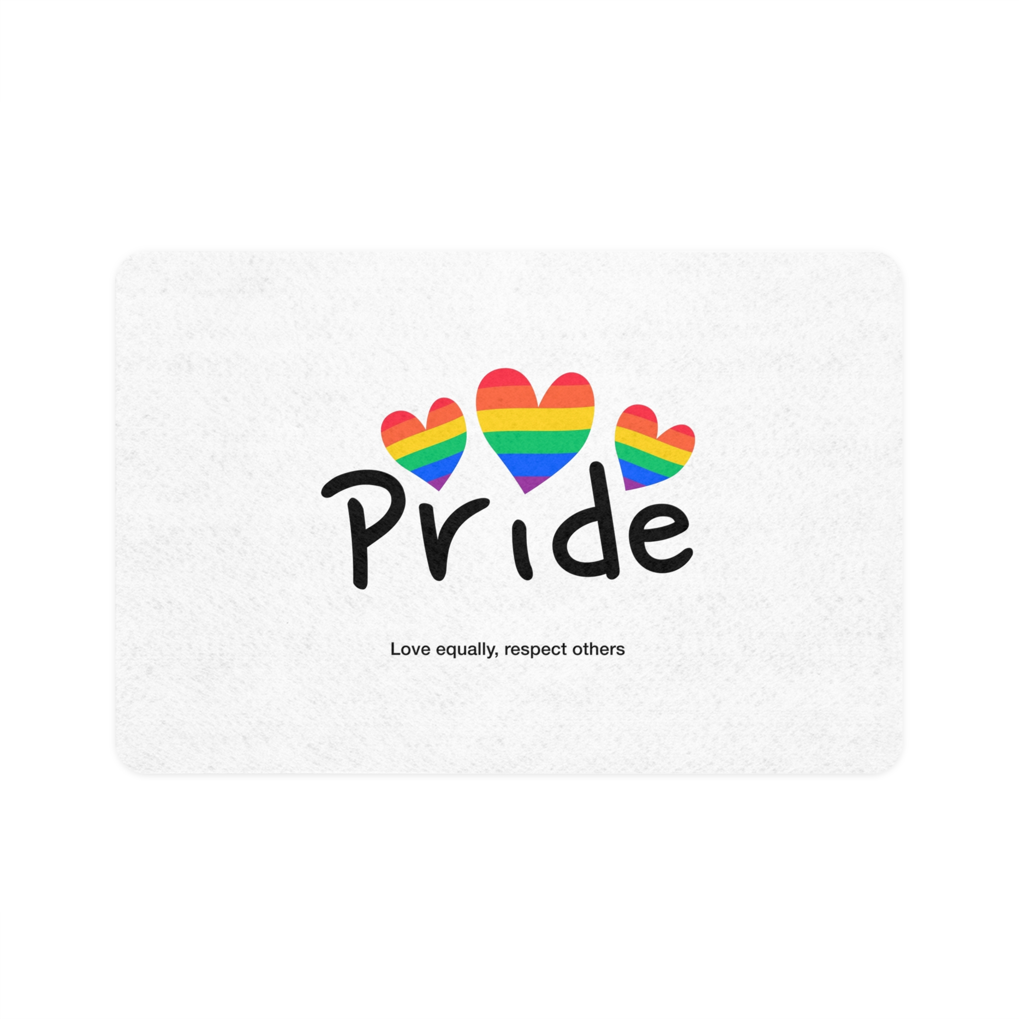 Love Letter Pride Rainbow Lettering Text Writing Pattern Freedom Love Heart Homo Colors Flag Parade(2) Pet Food Mat 12x18