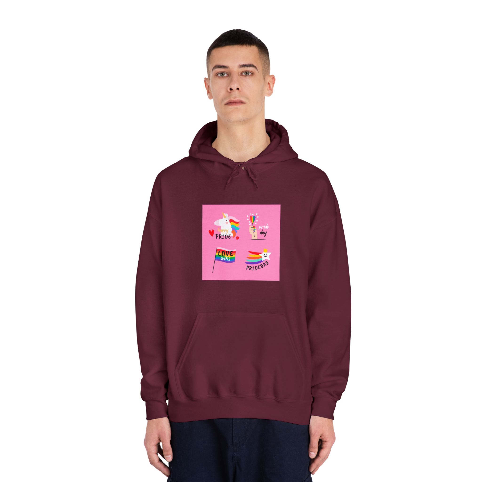 Pride Day Label Collection Theme Unisex Dryblend Hooded Sweatshirt - Image 19