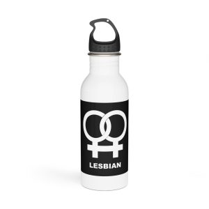 Lesbian Pride Design 5F97D7 Stainless Steel Water Bottle