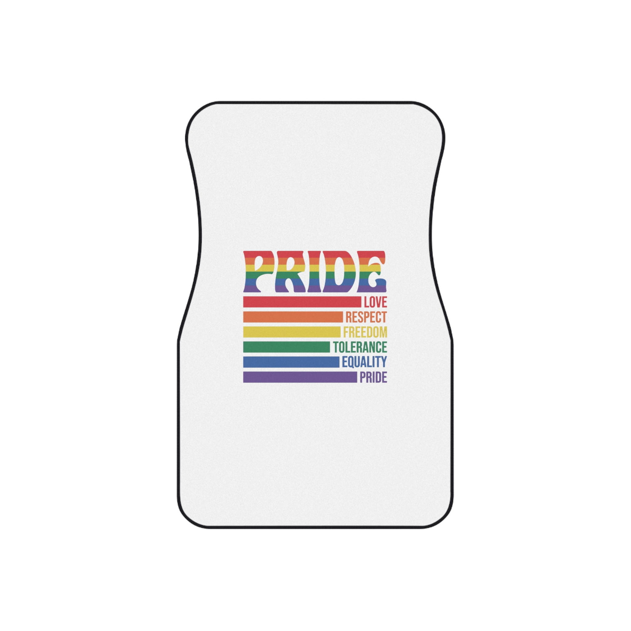 Pride Lgbtq Gay Typography Vector Tshirt Design1 Car Mats Set Of 4 - Image 2