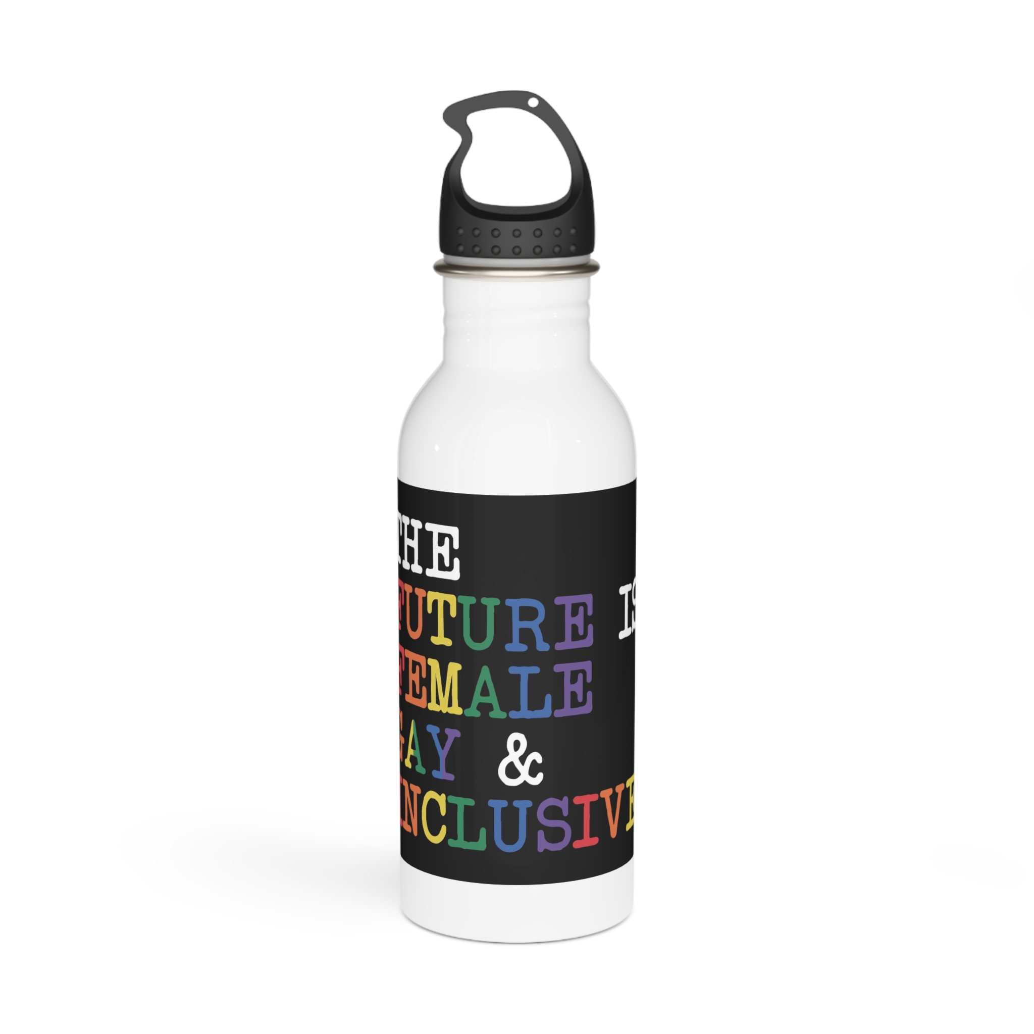 Colorful Text That Says Future Women Is Breastfeeding Stainless Steel Water Bottle