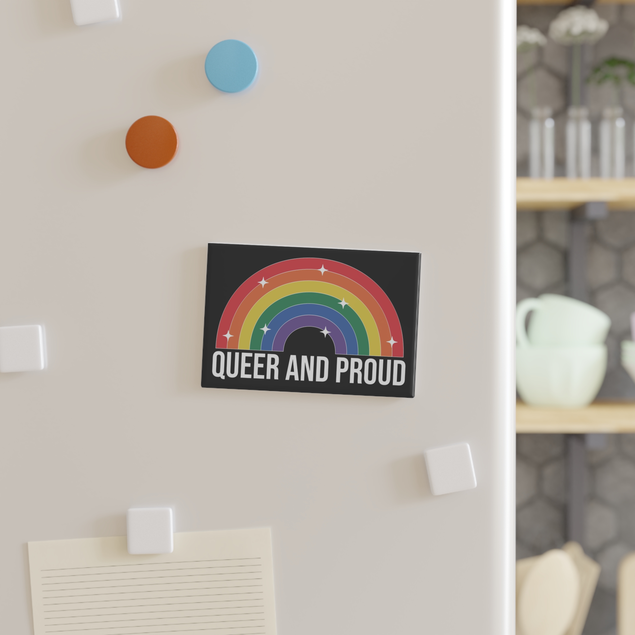 Pride Lgbtq Gay Typography Vector Tshirt Design(3) Button Magnet Rectangle 1 And 10 Pcs - Image 3