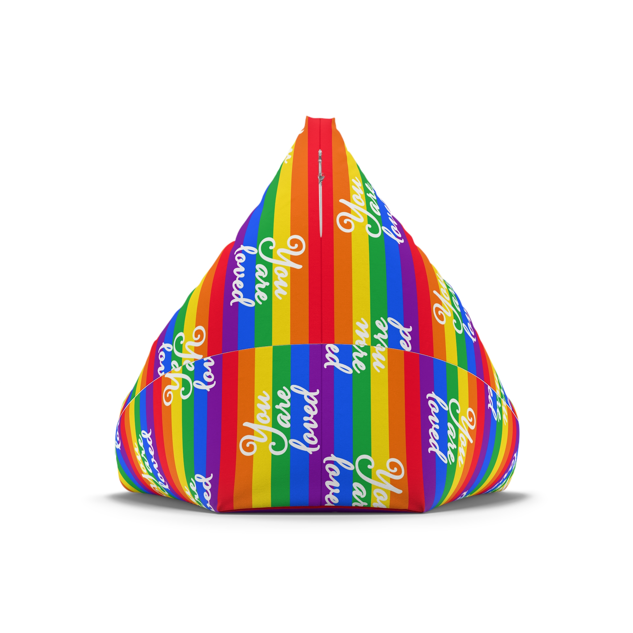 You Are Loved Words Lgbt Pride Flag Background Bean Bag Chair Cover - Image 6