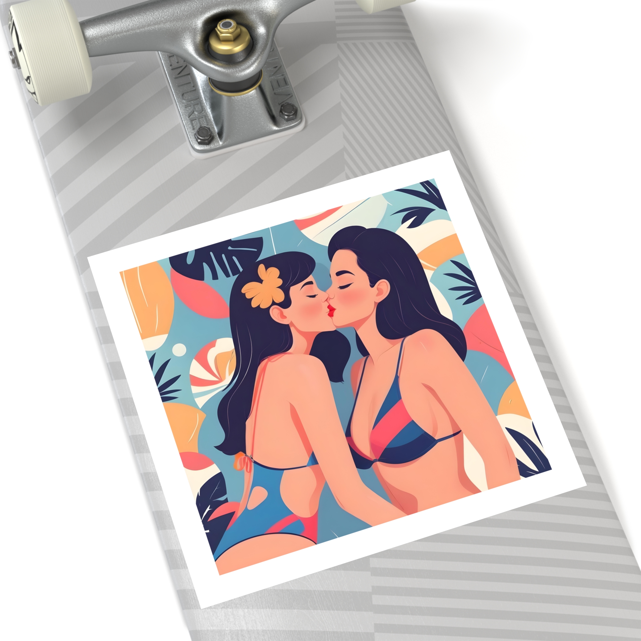 Lesbian Pride Design 7397DE Laminate Stickers Square - Image 56
