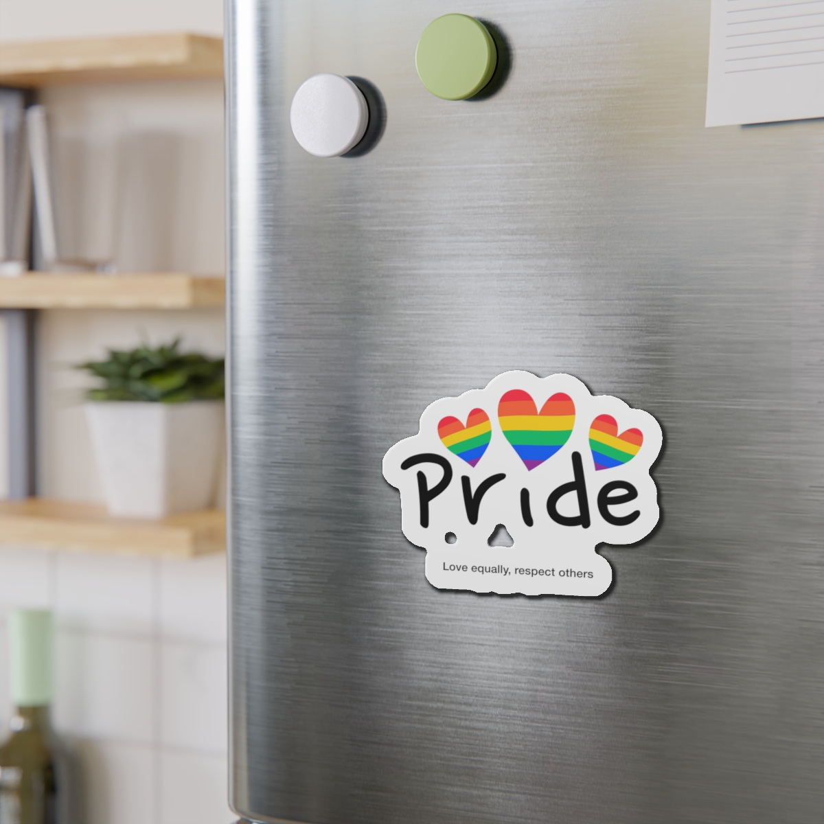Love Letter Pride Rainbow Lettering Text Writing Pattern Freedom Love Heart Homo Colors Flag Parade(2) Die Cut Magnets - Image 12