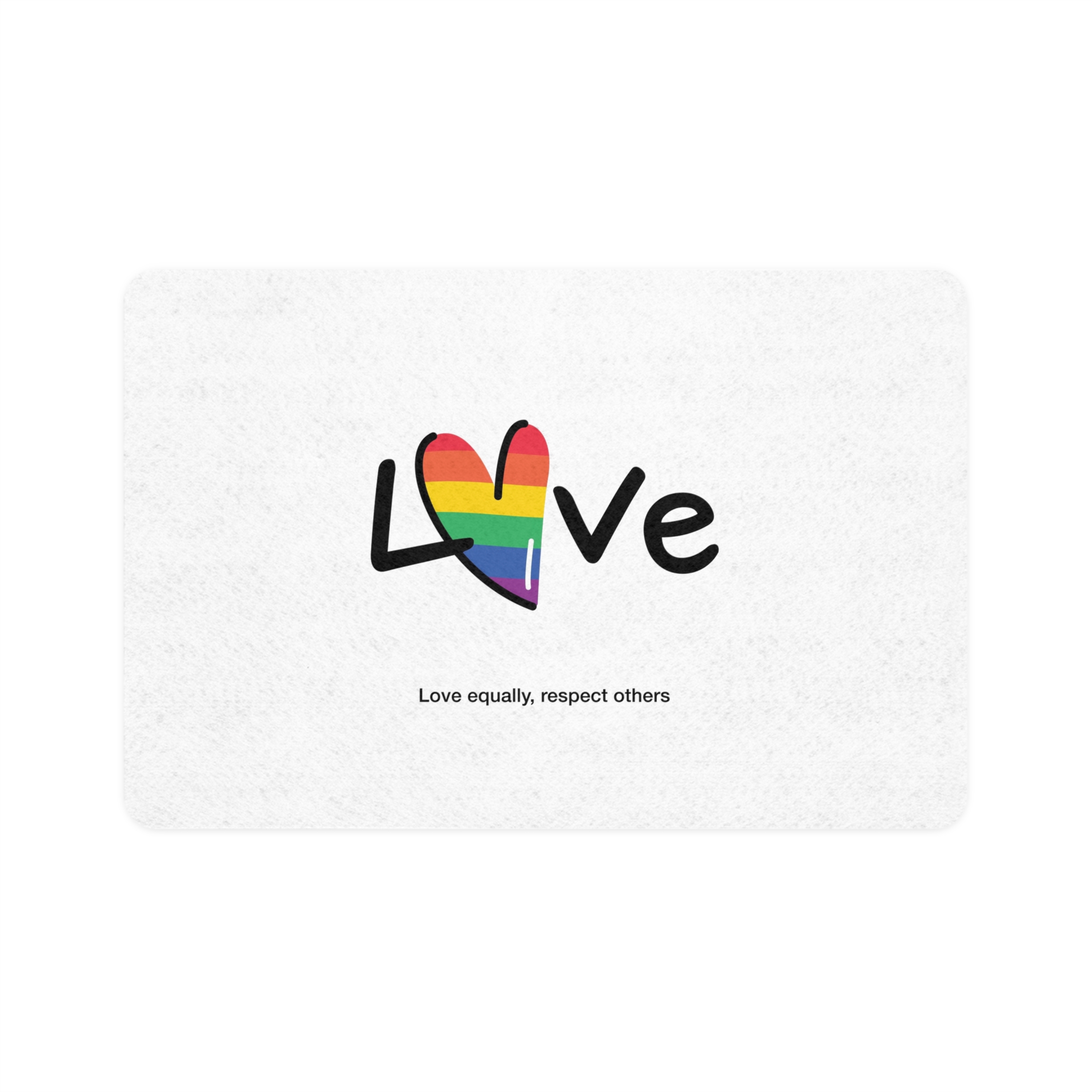 Love Letter Pride Rainbow Lettering Text Writing Pattern Freedom Love Heart Homo Colors Flag Parade(1) (1) Pet Food Mat 12x18