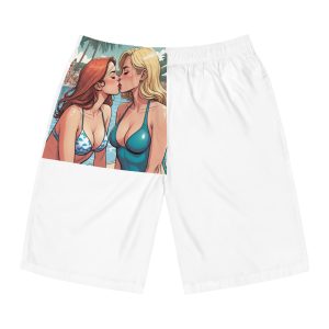 Lesbian Pride Design 4C84D6 Mens Board Shorts Aop