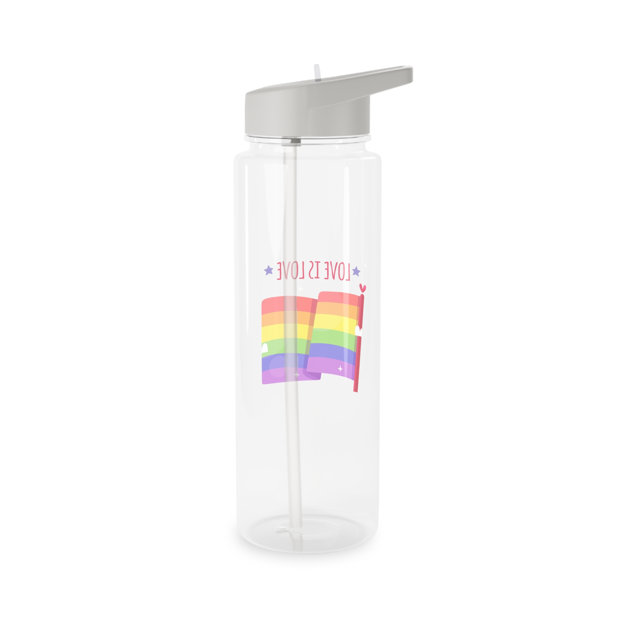 Pride Day Flag With Love Tritan Water Bottle - Image 6