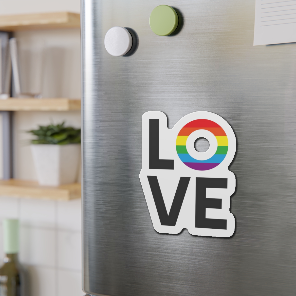 Vector Flat Lgbt Rainbow Flag Love Lettering Die Cut Magnets - Image 15