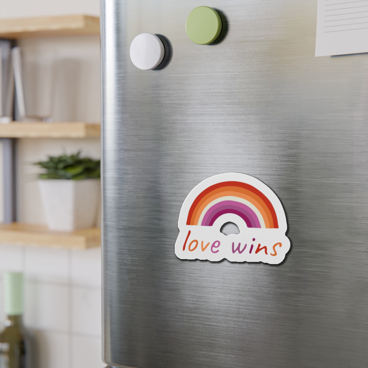 Colorful Rainbow Shape Lesbian Pride Flag Happy Pride Day Lgbtqia Community Pride Month Vector Hand Drawn Doodle Posters Stickers Logo Cards (1) Die Cut Magnets - Image 12