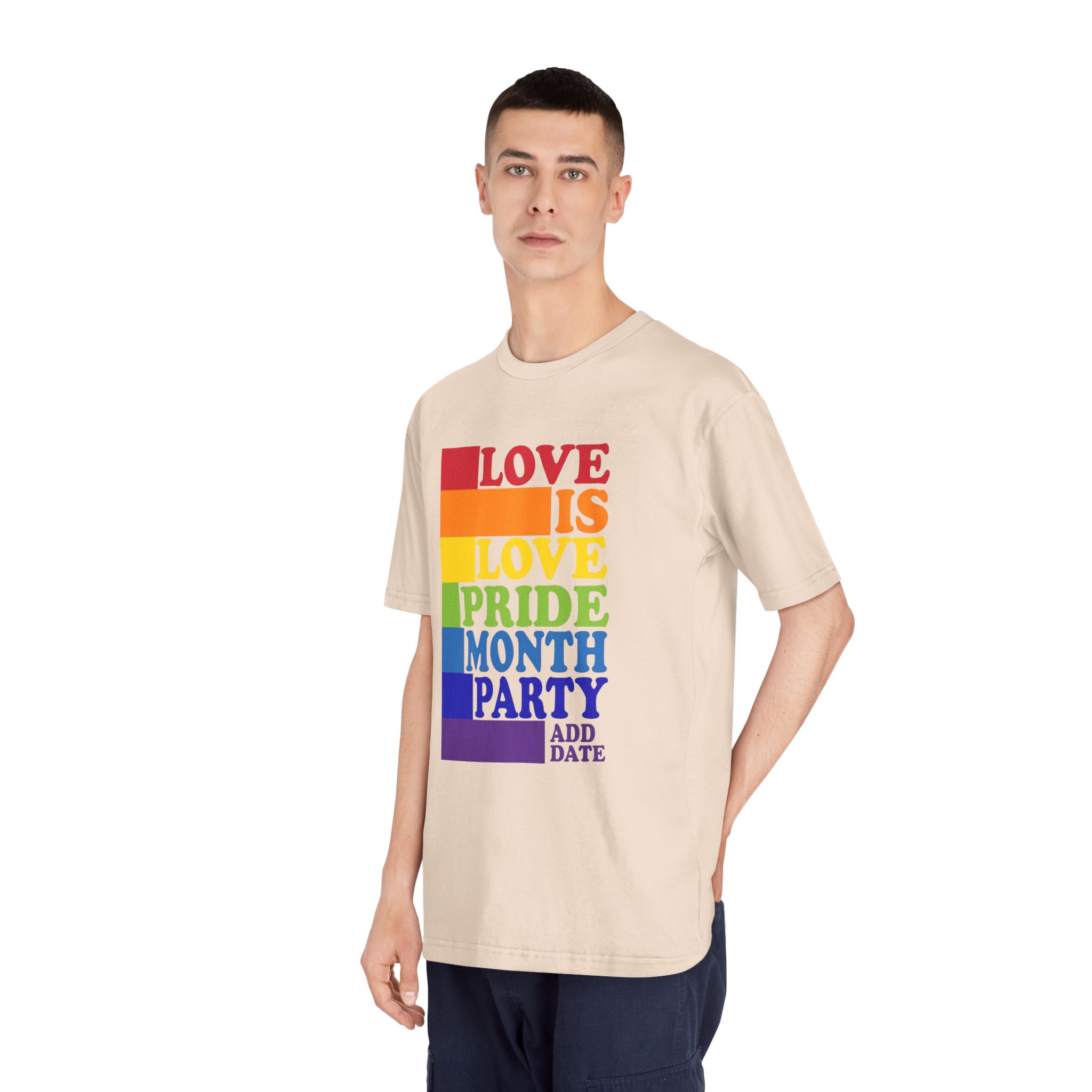 Love Is Love Pride Month Party Poster Flyer Social Media Post Design - Unisex Classic Crewneck T Shirt - Image 12