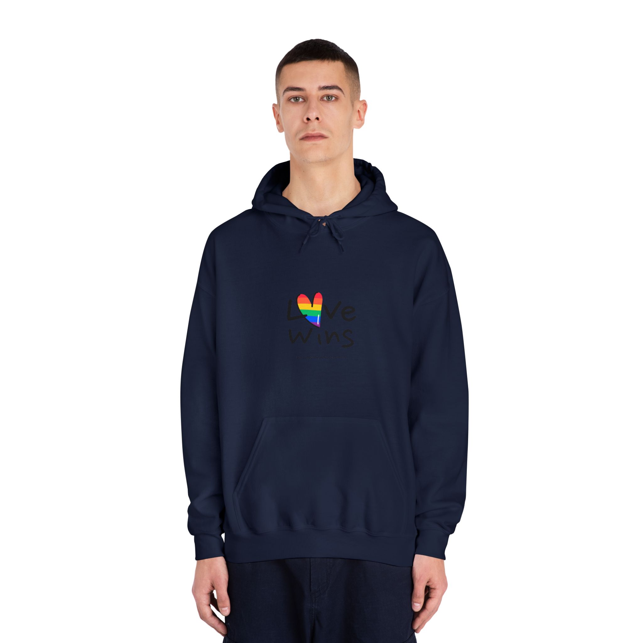 Love Letter Pride Rainbow Lettering Text Writing Pattern Freedom Love Heart Homo Colors Flag Parade(2) (1) Unisex Dryblend Hooded Sweatshirt - Image 31