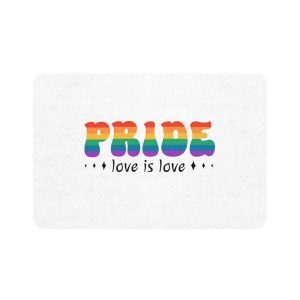 Rainbow Symbol Lgbt Pride Community Lgbt Quote Pride Isolated White Background Pet Food Mat 12x18