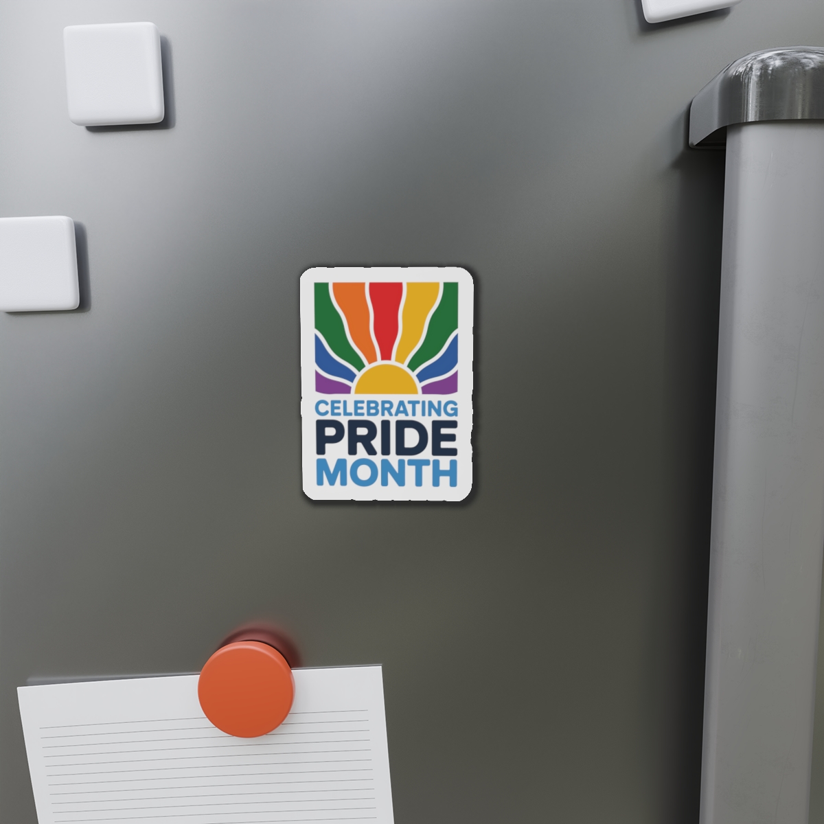 Celebrating Pride Month Colorful Graphic Design (1) Die Cut Magnets - Image 8