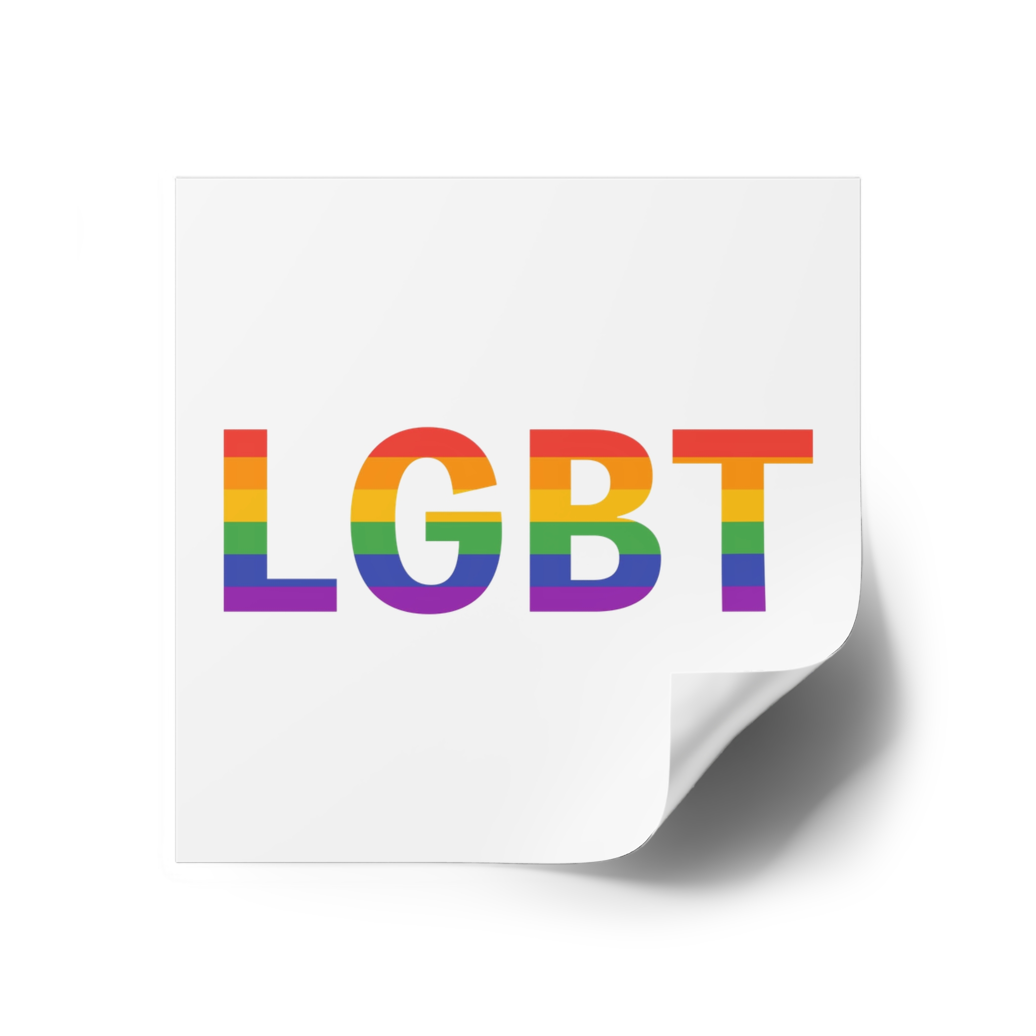 Lgbt Rainbow Colors Lgbt Logo Laminate Stickers Square - Image 30