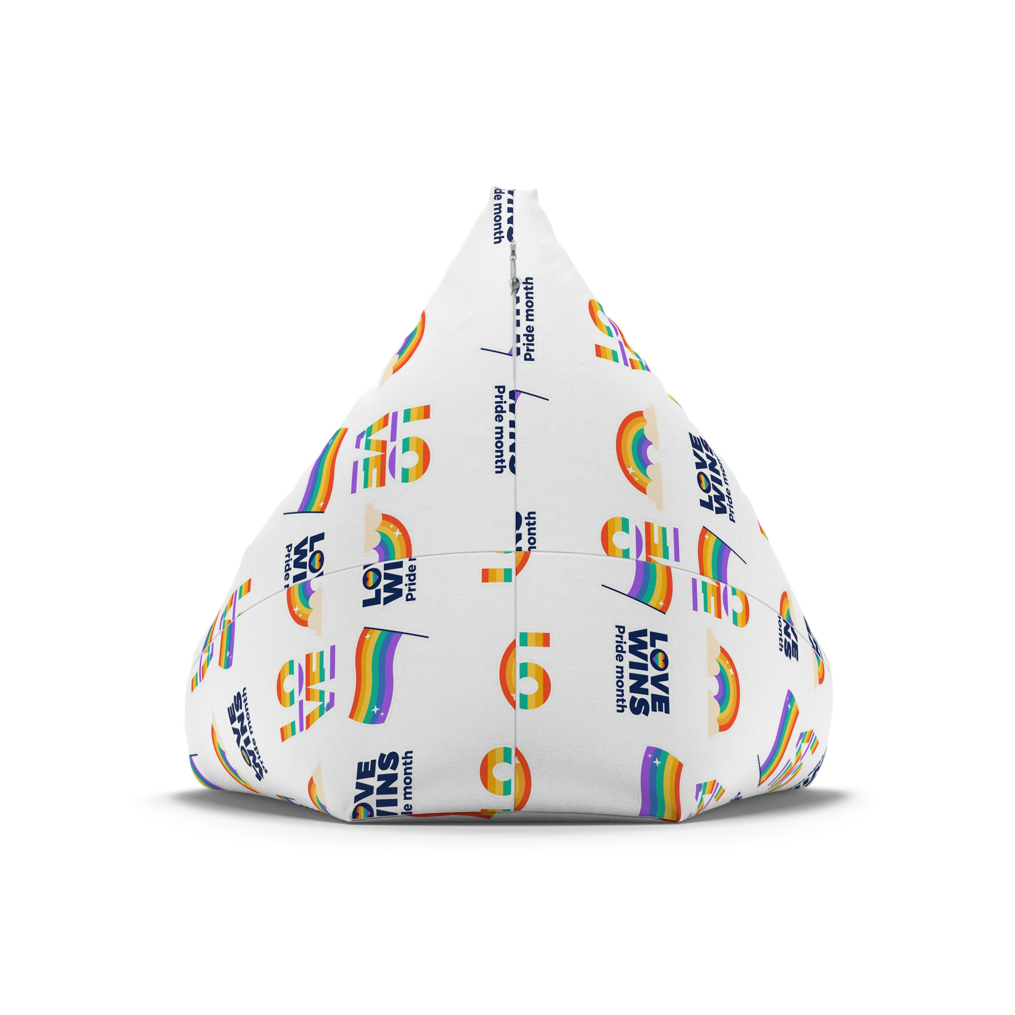 Flat Pride Month Labels Collection Bean Bag Chair Cover - Image 6