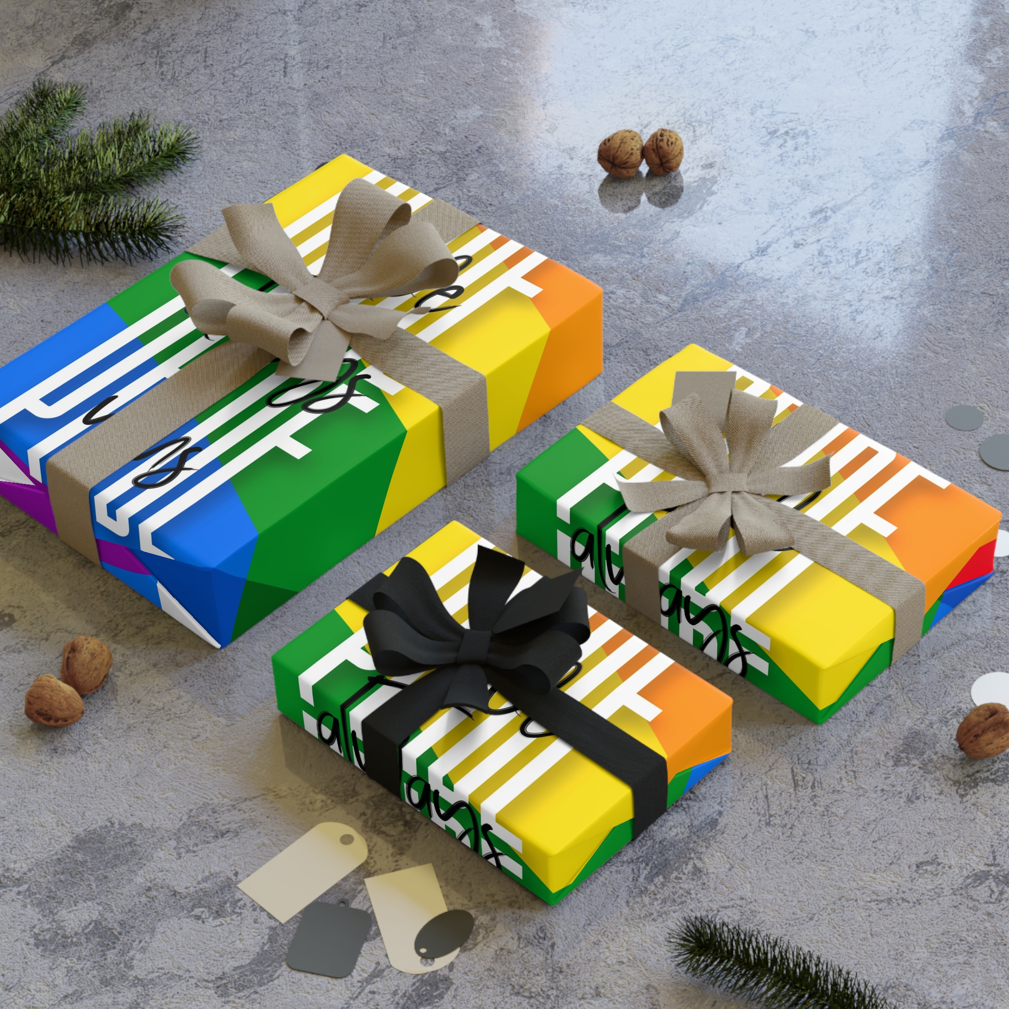Pride Design 2 Gift Wrapping Paper Rolls 1pc - Image 4