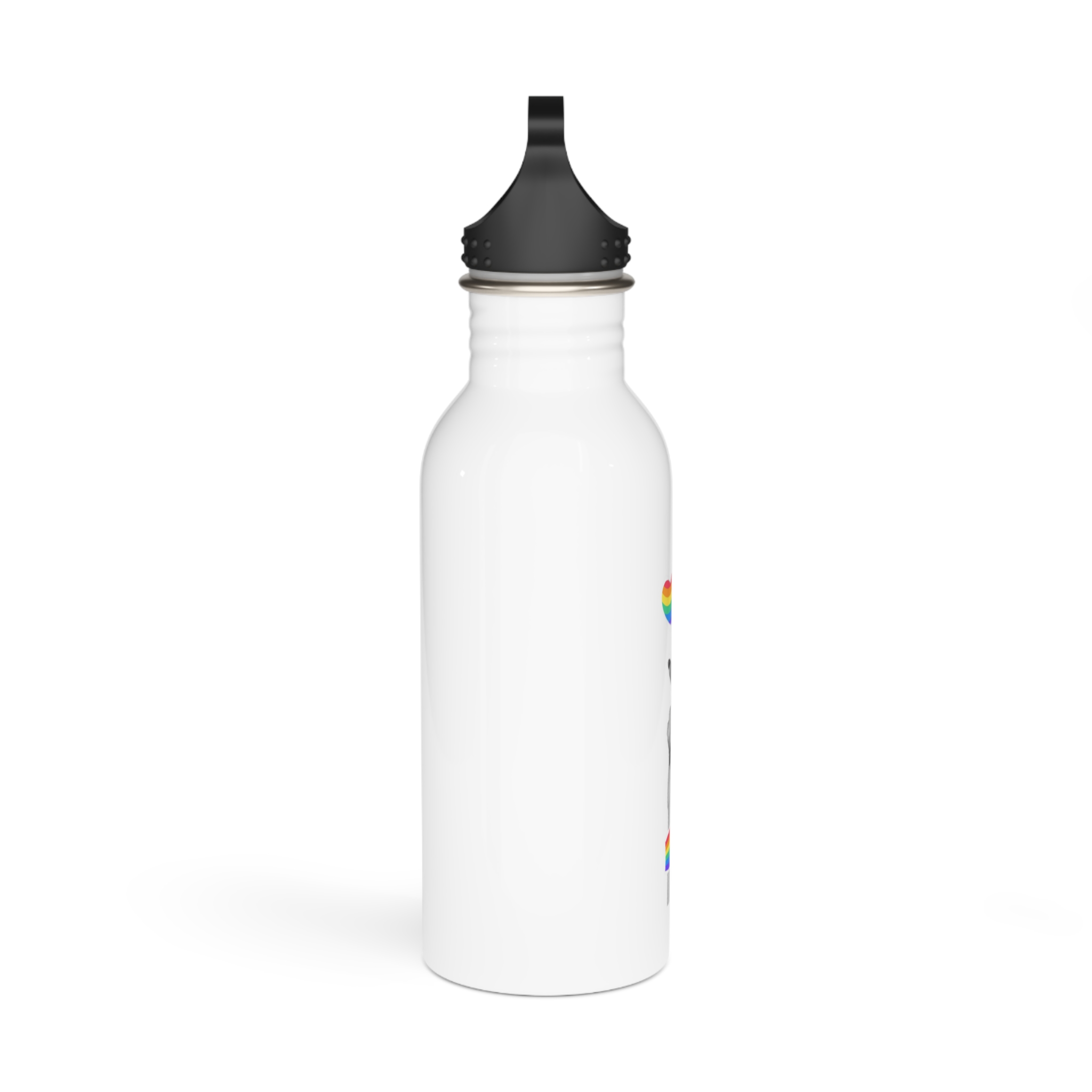 Pride Month Card Lgbtq Trendy Retro Collage Halftone Hands Vector Illustration Poster Banner Stainless Steel Water Bottle - Image 2
