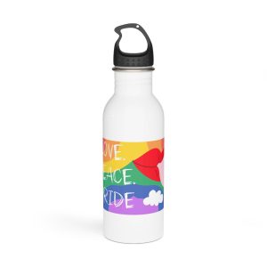Lgbt Festive Cartoon Groovy Banner Retro 90s Style Love Freedom Concept Stainless Steel Water Bottle