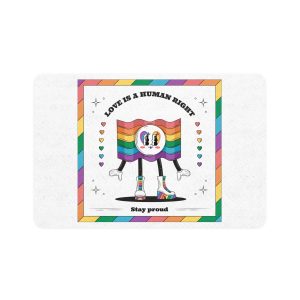 Hand Drawn Illustration Pride Month Celebration(7) Pet Food Mat 12x18