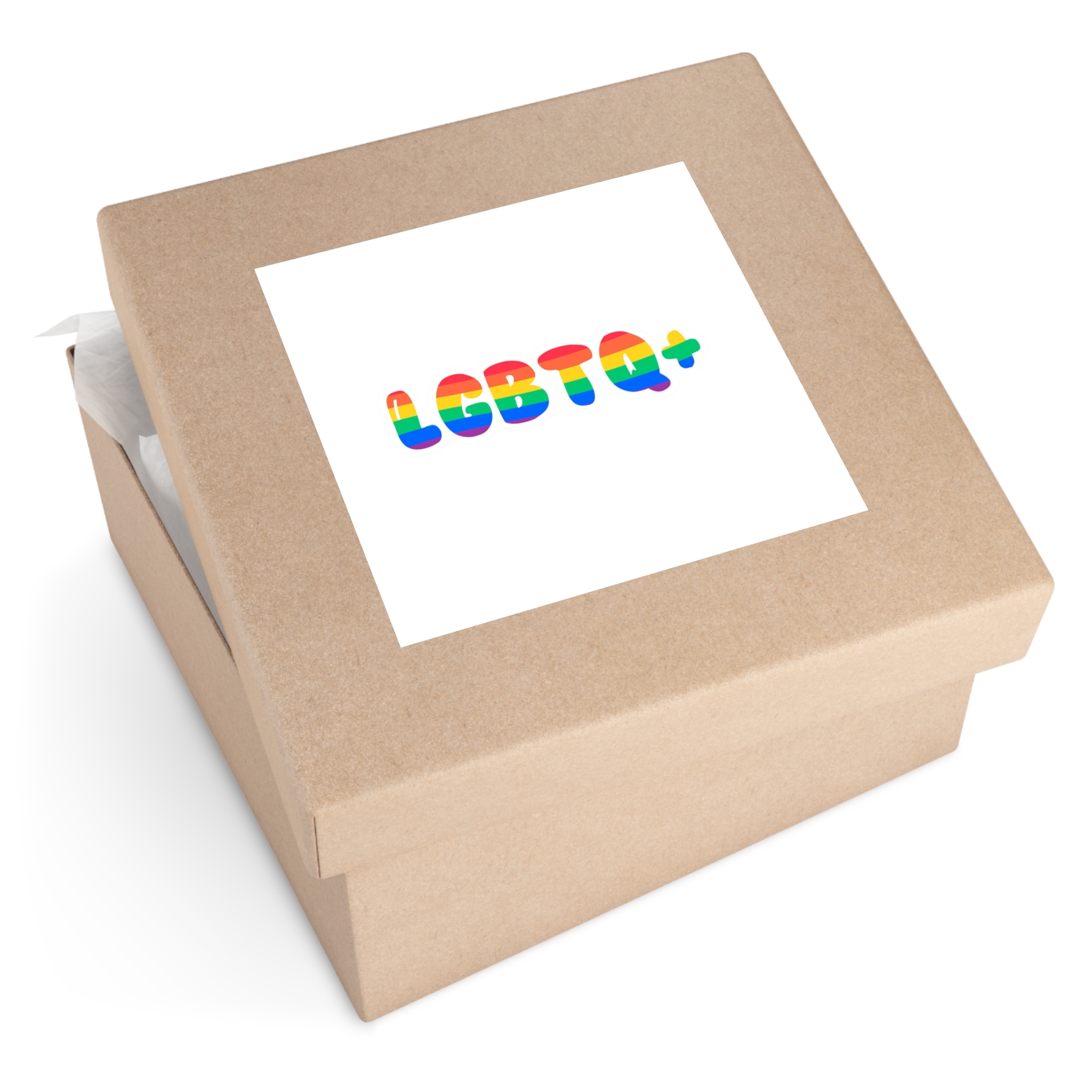 Pride Rainbow Lettering Text Writing Pattern Freedom Love Heart Homo Colors Flag Parade Lgbtq Flag W Laminate Stickers Square - Image 59