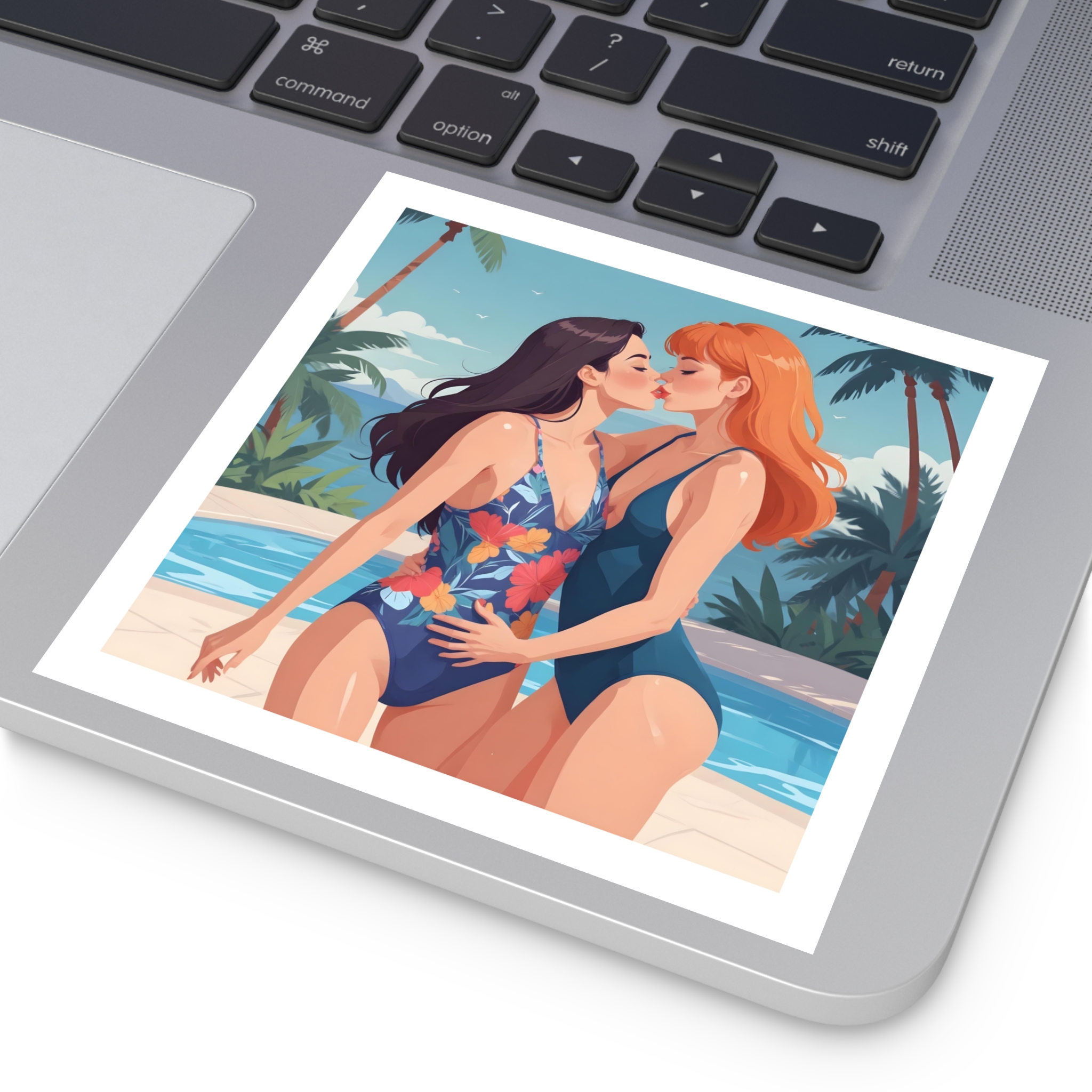 Lesbian Pride Design 9A4265 Laminate Stickers Square - Image 47